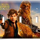 A STAR WARS HAN SOLO STORY CHEWBACCA FALCON PILOT 3 GANG LIGHT SWITCH WALL PLATE A STAR WARS HAN SOLO STORY CHEWBACCA FALCON PILOT 3 GANG LIGHT SWITCH WALL PLATE