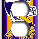 MINNESOTA VIKINGS FOOTBALL DUPLEX OUTLET WALL PLATE SPORT FAN BEDROOM HOME DECOR