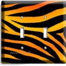 WILD TIGER STRIPES SKIN PRINT 2 GANG LIGHT SWITCH WALL PLATE ROOM HOME ART DECOR WILD TIGER STRIPES SKIN PRINT 2 GANG LIGHT SWITCH WALL PLATE ROOM HOME ART DECOR