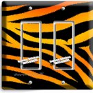 WILD TIGER STRIPES SKIN PRINT 2 GANG GFI LIGHT SWITCH WALL PLATE ROOM HOME DECOR WILD TIGER STRIPES SKIN PRINT 2 GANG GFI LIGHT SWITCH WALL PLATE ROOM HOME DECOR