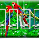 TROPICAL MACAW PARROTS LOVE BIRDS 4 GANG GFCI LIGHT SWITCH WALL PLATE ROOM DECOR TROPICAL MACAW PARROTS LOVE BIRDS 4 GANG GFCI LIGHT SWITCH WALL PLATE ROOM DECOR