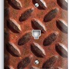 RUSTED INDUSTRIAL DIAMOND METAL RUST PHONE TELEPHONE WALL PLATE COVER ROOM DECOR RUSTED INDUSTRIAL DIAMOND METAL RUST PHONE TELEPHONE WALL PLATE COVER ROOM DECOR