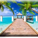 CARIBBEAN SEA PALMS PIER BOAT 4 GANG LIGHT SWITCH WALL PLATE BATHROOM HOME DECOR CARIBBEAN SEA PALMS PIER BOAT 4 GANG LIGHT SWITCH WALL PLATE BATHROOM HOME DECOR