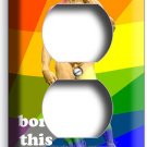 MICHELANGELO DAVID BORN THIS WAY RAINBOW COLOR OUTLET WALL PLATE GAY PRIDE DECOR MICHELANGELO DAVID BORN THIS WAY RAINBOW COLOR OUTLET WALL PLATE GAY PRIDE DECOR
