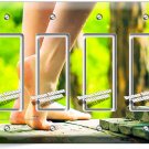 BARE FEET SOLES SEXY LEGS LIGHT SWITCH 4 GANG GFI PLATE BATHROOM ROOM HOME DECOR