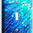 BLUE PEARL MOSAIC GLASS TILE DESIGN SINGLE LIGHT SWITCH WALL PLATE KITCHEN DECOR BLUE PEARL MOSAIC GLASS TILE DESIGN SINGLE LIGHT SWITCH WALL PLATE KITCHEN DECOR