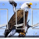 AMERICAN BALD EAGLE IN WILD LIGHT TRIPLE GFCI SWITCH WALL PLATES HOME ROOM DECOR AMERICAN BALD EAGLE IN WILD LIGHT TRIPLE GFCI SWITCH WALL PLATES HOME ROOM DECOR