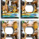 AFRICAN SAFARI JUNGLE ANIMALS 1 LIGHT 3 SWITCH OUTLET WALL PLATES NURSERY DECOR AFRICAN SAFARI JUNGLE ANIMALS 1 LIGHT 3 SWITCH OUTLET WALL PLATES NURSERY DECOR