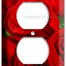 BEAUTIFUL RED ROSES BOUQUET OUTLET WALL PLATE LIVING ROOM BEDROOM HOME ART DECOR BEAUTIFUL RED ROSES BOUQUET OUTLET WALL PLATE LIVING ROOM BEDROOM HOME ART DECOR