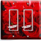 BEAUTIFUL RED ROSES BOUQUET DOUBLE GFCI LIGHT SWITCH WALL PLATE ROOM HOME DECOR BEAUTIFUL RED ROSES BOUQUET DOUBLE GFCI LIGHT SWITCH WALL PLATE ROOM HOME DECOR