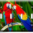 COLORFUL TROPICAL MACAW PARROTS 4 GANG LIGHT SWITCH WALL PLATE COVERS HOME DECOR COLORFUL TROPICAL MACAW PARROTS 4 GANG LIGHT SWITCH WALL PLATE COVERS HOME DECOR