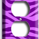 PURPLE ZEBRA ANIMAL PRINT STRIPES OUTLET WALL PLATE ROOM HOME GIRL BEDROOM DECOR