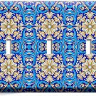 BLUE ITALIAN HAND PAINTED TILE LOOK LIGHT TRIPLE SWITCH WALL PLATE KITCHEN DECOR