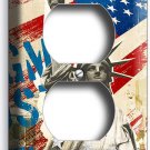 NEW YORK CITY RUSTIC AMERICAN FLAG STATUE OF LIBERTY OUTLET WALL PLATE ART DECOR NEW YORK CITY RUSTIC AMERICAN FLAG STATUE OF LIBERTY OUTLET WALL PLATE ART DECOR