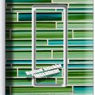 GREEN MOSAIC GLASS TILES DESIGN SINGLE GFI LIGHT SWITCH WALL PLATE KITCHEN DECOR