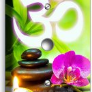 FENG SHUI STONES BAMBOO OM SYMBOL YOGA LIGHT DIMMER CABLE WALL PLATE ROOM DECOR