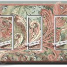ACANTHUS LEAF VICTORIAN RUSTIC PATTERN TRIPLE GFCI LIGHT SWITCH PLATE ROOM DECOR ACANTHUS LEAF VICTORIAN RUSTIC PATTERN TRIPLE GFCI LIGHT SWITCH PLATE ROOM DECOR
