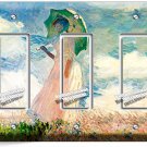 CLAUDE MONET WOMAN WITH A PARASOL PAINTING TRIPLE GFCI LIGHT SWITCH PLATES DECOR CLAUDE MONET WOMAN WITH A PARASOL PAINTING TRIPLE GFCI LIGHT SWITCH PLATES DECOR