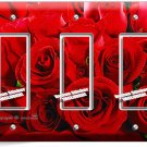 BEAUTIFUL RED ROSES BOUQUET TRIPLE GFCI LIGHT SWITCH WALL PLATE ROOM HOME DECOR BEAUTIFUL RED ROSES BOUQUET TRIPLE GFCI LIGHT SWITCH WALL PLATE ROOM HOME DECOR