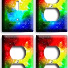 SPACE GALAXY STARS RAINBOW NEBULA CLOUD 1 LIGHT SWITCH 3 OUTLET PLATE ROOM DECOR SPACE GALAXY STARS RAINBOW NEBULA CLOUD 1 LIGHT SWITCH 3 OUTLET PLATE ROOM DECOR