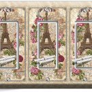 PARIS EIFFEL TOWER ROSE RETRO POST CARD 3 GANG GFI LIGHT SWITCH WALL PLATE DECOR