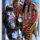 CHIEF WARRIOR TRIBAL FEATHERS HORSE LIGHT DIMMER CABLE WALL PLATE NEW ROOM DECOR CHIEF WARRIOR TRIBAL FEATHERS HORSE LIGHT DIMMER CABLE WALL PLATE NEW ROOM DECOR