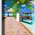 CARIBBEAN SEA PALMS PIER BOAT 1 GANG LIGHT SWITCH WALL PLATE BATHROOM HOME DECOR CARIBBEAN SEA PALMS PIER BOAT 1 GANG LIGHT SWITCH WALL PLATE BATHROOM HOME DECOR