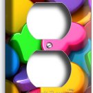 PURPLE PINK YELLOW 3D HEARTS ROMANTIC OUTLET WALL PLATES BEDROOM ROOM HOME DECOR