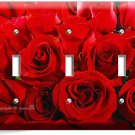BEAUTIFUL RED ROSES BOUQUET TRIPLE LIGHT SWITCH WALL PLATE LIVING BEDROOM DECOR BEAUTIFUL RED ROSES BOUQUET TRIPLE LIGHT SWITCH WALL PLATE LIVING BEDROOM DECOR