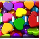 COLORFUL 3D HEARTS ROMANTIC LIGHT SWITCH 4 GANG WALL PLATE BEDROOM ROOM HD DECOR COLORFUL 3D HEARTS ROMANTIC LIGHT SWITCH 4 GANG WALL PLATE BEDROOM ROOM HD DECOR