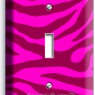 HOT PINK ZEBRA STRIPE ANIMAL PRINT 1 GANG LIGHT SWITCH WALL PLATE ROOM ART DECOR HOT PINK ZEBRA STRIPE ANIMAL PRINT 1 GANG LIGHT SWITCH WALL PLATE ROOM ART DECOR