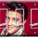 ELVIS PRESLEY SEXY SMILE BLUE EYES TRIPLE GFI LIGHT SWITCH PLATE ROOM HOME DECOR
