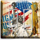 NEW YORK CITY RUSTIC STATUE OF LIBERTY DOUBLE GFCI LIGHT SWITCH WALL PLATE DECOR NEW YORK CITY RUSTIC STATUE OF LIBERTY DOUBLE GFCI LIGHT SWITCH WALL PLATE DECOR