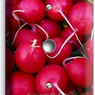RED RADISHES LIGHT DIMMER CABLE WALL PLATE COVER VEGAN VEGETARIAN KITCHEN DECOR RED RADISHES LIGHT DIMMER CABLE WALL PLATE COVER VEGAN VEGETARIAN KITCHEN DECOR