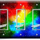 SPACE GALAXY STARS RAINBOW NEBULA CLOUD 3 GANG GFI LIGHT SWITCH PLATE ROOM DECOR SPACE GALAXY STARS RAINBOW NEBULA CLOUD 3 GANG GFI LIGHT SWITCH PLATE ROOM DECOR