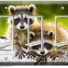 CUTE LITTLE RACCOONS TRIPLE GFI LIGHT SWITCH WALL PLATE COVER BEDROOM ROOM DECOR CUTE LITTLE RACCOONS TRIPLE GFI LIGHT SWITCH WALL PLATE COVER BEDROOM ROOM DECOR