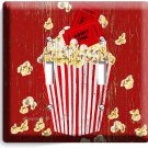 POP CORN TV ROOM HOME MOVIE THEATER RUSTIC 2 GANG LIGHT SWITCH WALL PLATES DECOR
