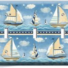 NAUTICAL BABY NURSERY SAILBOATS TRIPLE LIGHT SWITCH WALL PLATES ROOM HOUSE DECOR NAUTICAL BABY NURSERY SAILBOATS TRIPLE LIGHT SWITCH WALL PLATES ROOM HOUSE DECOR