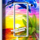 FLORIDA PALM OCEAN DOLPHINS SUNSET SINGLE GFI LIGHT SWITCH WALL PLATE ROOM DECOR FLORIDA PALM OCEAN DOLPHINS SUNSET SINGLE GFI LIGHT SWITCH WALL PLATE ROOM DECOR