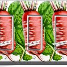 RED RADISH RETRO GRAVURE TRIPLE GFI LIGHT SWITCH PLATE COVER VEGAN KITCHEN DECOR RED RADISH RETRO GRAVURE TRIPLE GFI LIGHT SWITCH PLATE COVER VEGAN KITCHEN DECOR