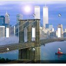 NYC NEW YORK CITY BROOKLYN BRIDGE TWIN TOWERS 3 GANG LIGHT SWITCH PLATE HD DECOR NYC NEW YORK CITY BROOKLYN BRIDGE TWIN TOWERS 3 GANG LIGHT SWITCH PLATE HD DECOR