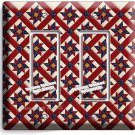 COUTRY QUILTED BLANKET PATTERN DOUBLE GFI LIGHT SWITCH COVER PLATE ROOM HD DECOR COUTRY QUILTED BLANKET PATTERN DOUBLE GFI LIGHT SWITCH COVER PLATE ROOM HD DECOR
