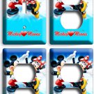 MICKEY MINNIE MOUSE ICE FIGURE SKATING LIGHT SWITCH 3 OUTLET PLATE GIRL BOY ROOM