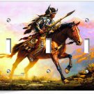 AMERICAN INDIAN CHIEF WARRIOR ON A HORSE TRIPLE LIGHT SWITCH PLATE ROOM HD DECOR