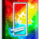 SPACE GALAXY STARS RAINBOW NEBULA CLOUD 1 GANG GFI LIGHT SWITCH PLATE ROOM DECOR SPACE GALAXY STARS RAINBOW NEBULA CLOUD 1 GANG GFI LIGHT SWITCH PLATE ROOM DECOR