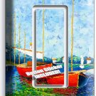 CLAUDE MONET RED BOATS ON A LAKE SINGLE GFCI LIGHT SWITCH WALL PLATES ROOM DECOR CLAUDE MONET RED BOATS ON A LAKE SINGLE GFCI LIGHT SWITCH WALL PLATES ROOM DECOR
