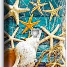 RUSTIC NAUTICAL SEA SHELL FISH NET PHONE TELEPHONE PLATE COVER BEACH HOUSE DECOR