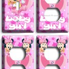 BABY MICKEY MOUSE NURSERY LIGHT SWITCH 3 OUTLET PLATES INFANT NEWBORN GIRLS ROOM BABY MICKEY MOUSE NURSERY LIGHT SWITCH 3 OUTLET PLATES INFANT NEWBORN GIRLS ROOM