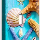 RUSTIC TURQUOISE WOOD NAUTICAL SEA SHELL STARFISH 1 GANG LIGHT SWITCH WALL PLATE RUSTIC TURQUOISE WOOD NAUTICAL SEA SHELL STARFISH 1 GANG LIGHT SWITCH WALL PLATE