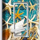 RUSTIC OLD WOOD NAUTICAL SEA SHELL FISH NET LIGHT SINGLE GFCI SWITCH PLATE DECOR RUSTIC OLD WOOD NAUTICAL SEA SHELL FISH NET LIGHT SINGLE GFCI SWITCH PLATE DECOR